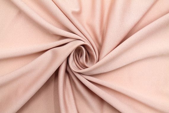 Tissu Crêpe Crézia Maille Rose Pâle -Coupon de 3 mètres