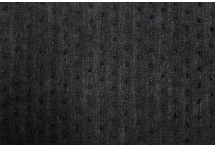 Tissu Voile à Pois Uni Noir -Au Mètre