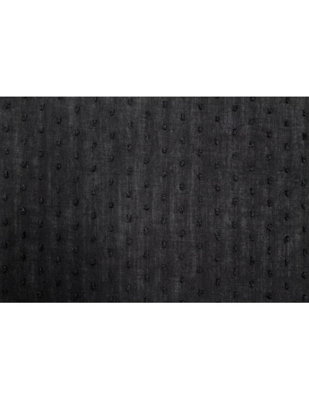 Tissu Voile à Pois Uni Noir -Au Mètre