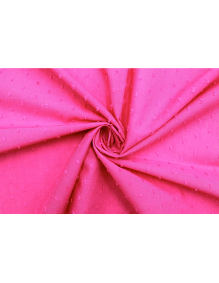 Tissu Voile à Pois Uni Fuchsia -Au Mètre