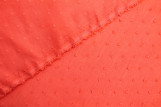 Tissu Voile à Pois Uni Corail -Coupon de 3 mètres