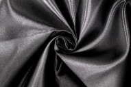 Tissu Satin Duchesse Uni Noir -Au Mètre