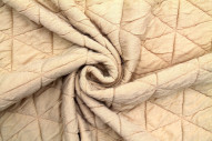 Tissu Matelassé Gros Triangles Beige clair -Au Mètre