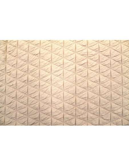 Tissu Matelassé Gros Triangles Beige clair -Au Mètre