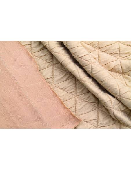 Tissu Matelassé Gros Triangles Beige clair -Au Mètre