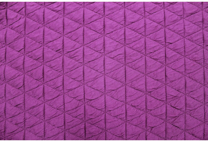 Tissu Matelassé Gros Triangles Cyclamen -Au Mètre