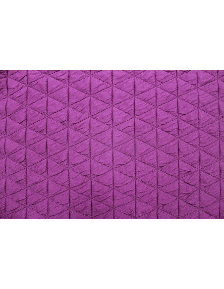 Tissu Matelassé Gros Triangles Cyclamen -Au Mètre