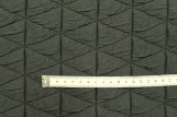 Tissu Matelassé Gros Triangles Kaki -Coupon de 3 mètres