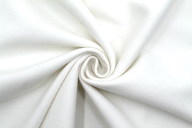 Tissu Caban Lainage Extensible Blanc cassé -Au Mètre