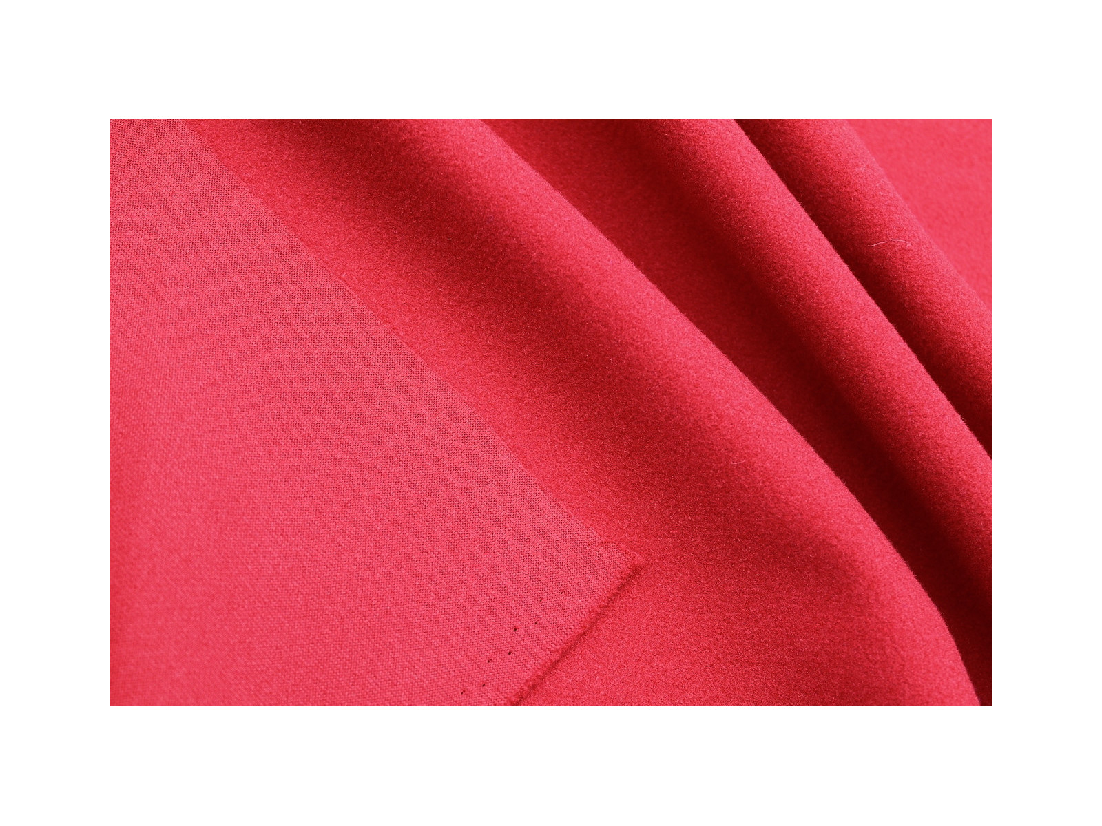 Tissu Caban Rouge - Largeur 1.5m (150cm), Vendu Au Mètre - Coton/polyester, Uni, Oeko-Tex, Neuf