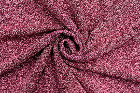 Tissu Lycra Brillant Lurex Rose -Coupon de 3 mètres