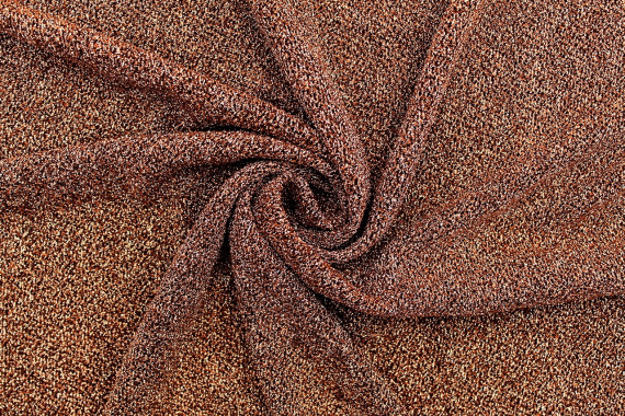Tissu Lycra Brillant Lurex Cuivre -Coupon de 3 mètres