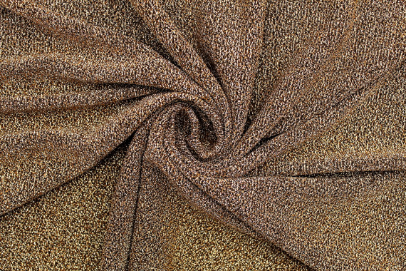 Tissu Lycra Brillant Lurex Bronze clair -Coupon de 3 mètres