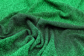 Tissu Lycra Brillant Lurex Vert -Coupon de 3 mètres