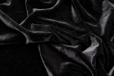 Tissu Velours Extensible Noir -Au Mètre