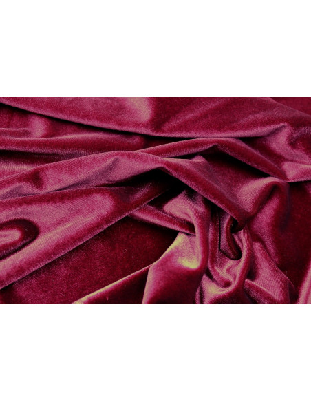 Tissu Velours Extensible Bordeaux -Au Mètre
