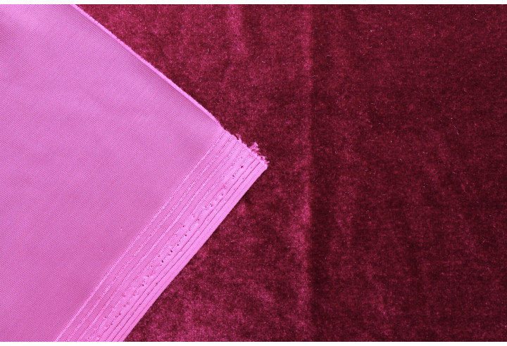 Tissu Velours Extensible Bordeaux -Au Mètre