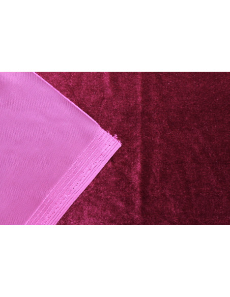 Tissu Velours Extensible Bordeaux -Au Mètre