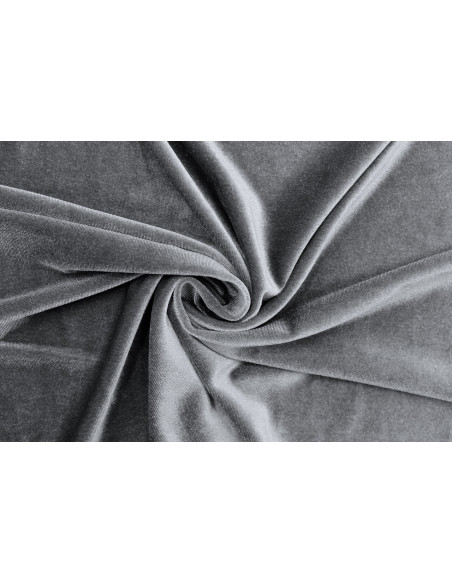 Tissu Velours Extensible Gris -Au Mètre