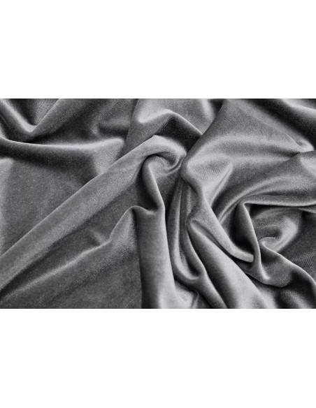 Tissu Velours Extensible Gris -Au Mètre