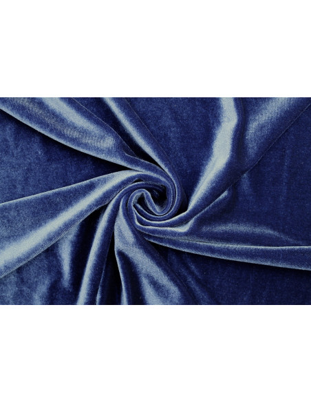 Tissu Velours Extensible Indigo foncé -Au Mètre