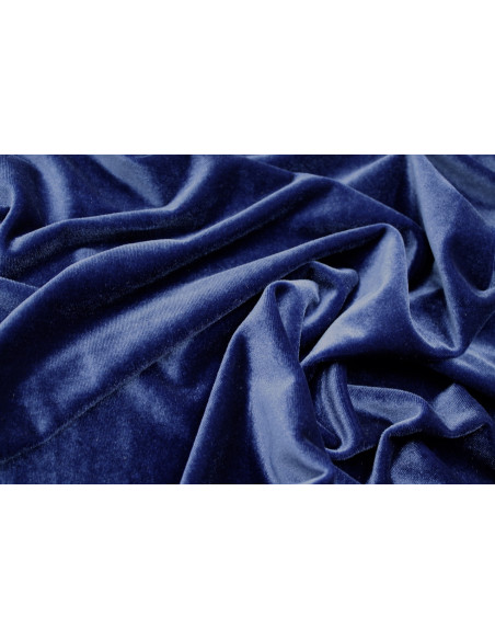 Tissu Velours Extensible Indigo foncé -Au Mètre