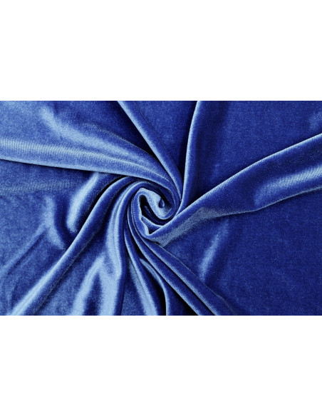 Tissu Velours Extensible Indigo clair -Au Mètre