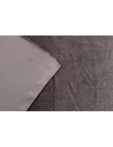 Tissu Velours Extensible Taupe -Au Mètre