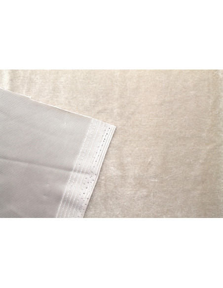 Tissu Velours Extensible Beige clair -Au Mètre