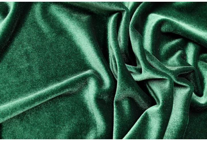 Tissu Velours Extensible Vert -Au Mètre