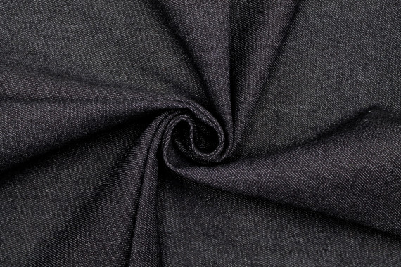 Tissu Jean Épais Noir -Coupon de 3 mètres