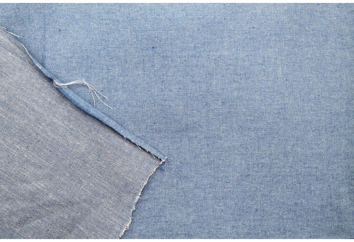 Tissu Jean Coton Chemise Bleu clair -Au Mètre