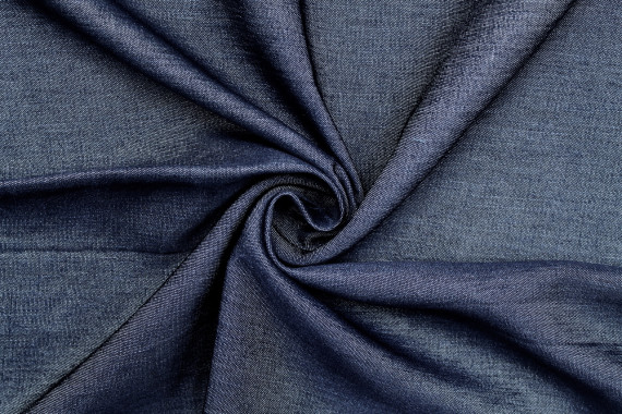 Tissu Jean Tencel Coton Bleu foncé -Coupon de 3 mètres
