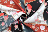 Tissu Doublure Imperméable Imprimé Fleur Mosaïque -Au Mètre