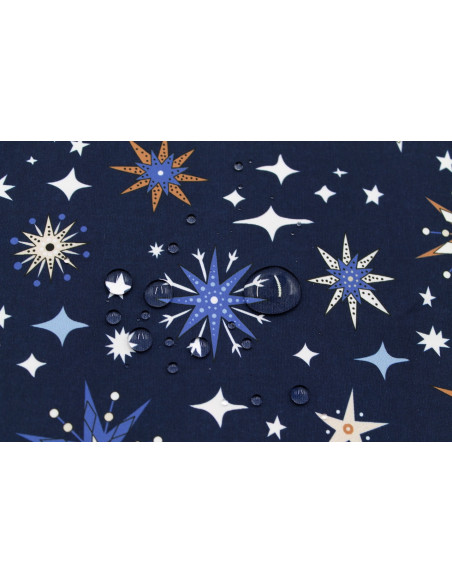 Tissu Doublure Imperméable Imprimé Stars Marine -Au Mètre