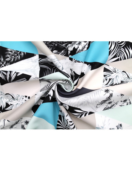 Tissu Doublure Imperméable Imprimé Triangle Tropical -Au Mètre