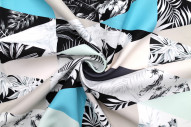 Tissu Doublure Imperméable Imprimé Triangle Tropical -Au Mètre