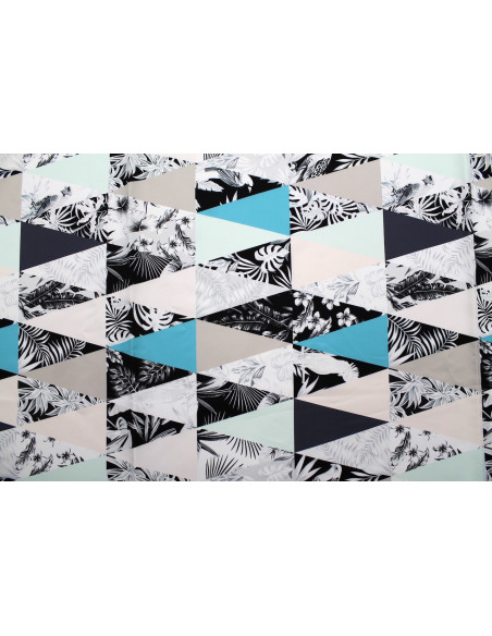 Tissu Doublure Imperméable Imprimé Triangle Tropical -Au Mètre