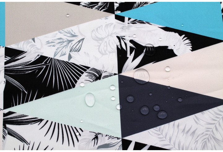 Tissu Doublure Imperméable Imprimé Triangle Tropical -Au Mètre