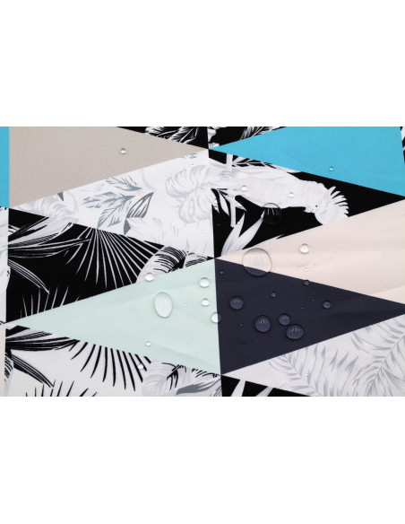 Tissu Doublure Imperméable Imprimé Triangle Tropical -Au Mètre