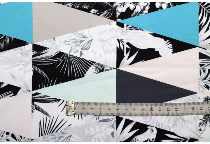 Tissu Doublure Imperméable Imprimé Triangle Tropical -Au Mètre