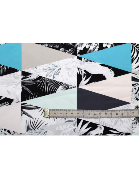 Tissu Doublure Imperméable Imprimé Triangle Tropical -Au Mètre