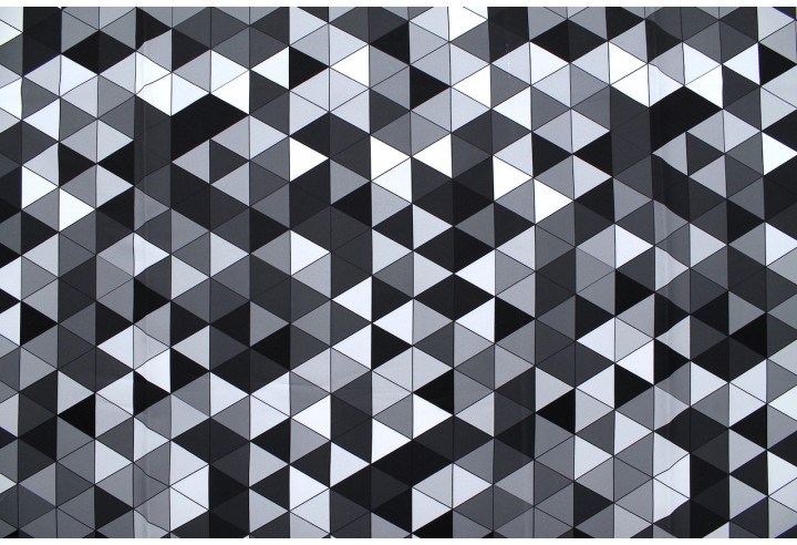 Tissu Doublure Imperméable Imprimé Damier Triangle -Au Mètre