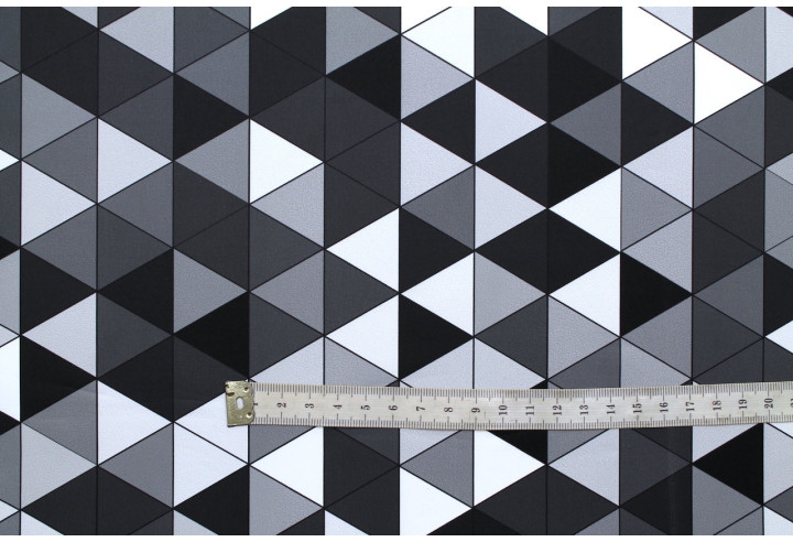 Tissu Doublure Imperméable Imprimé Damier Triangle -Au Mètre