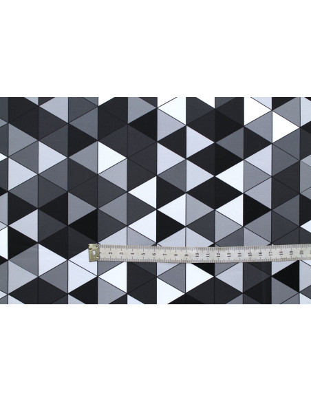 Tissu Doublure Imperméable Imprimé Damier Triangle -Au Mètre