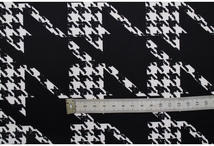 Tissu Doublure Imperméable Imprimé Pied de Poule -Au Mètre
