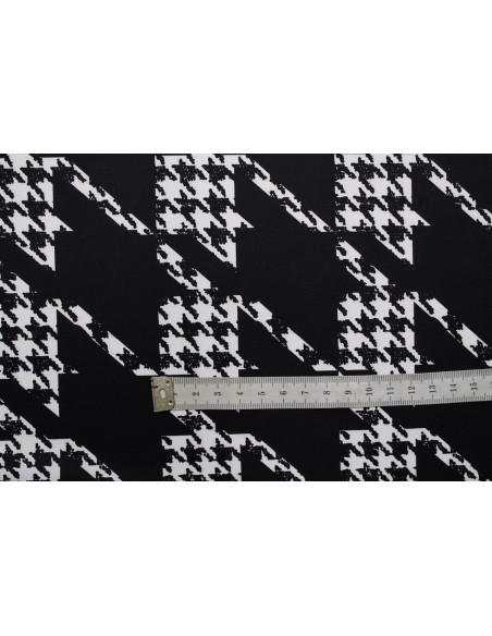 Tissu Doublure Imperméable Imprimé Pied de Poule -Au Mètre