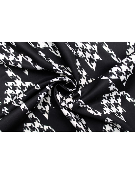 Tissu Doublure Imperméable Imprimé Pied de Poule -Au Mètre