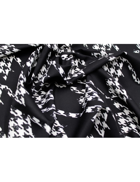 Tissu Doublure Imperméable Imprimé Pied de Poule -Au Mètre