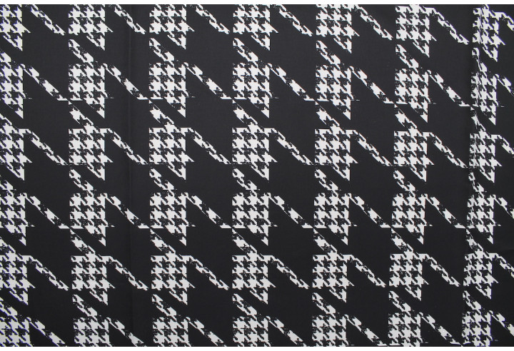 Tissu Doublure Imperméable Imprimé Pied de Poule -Au Mètre